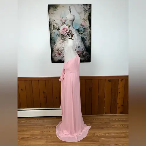 Pretty New Dessy Collection Thread Stella Luxe Chiffon Bridesmaid Gown! Pink Size undefined