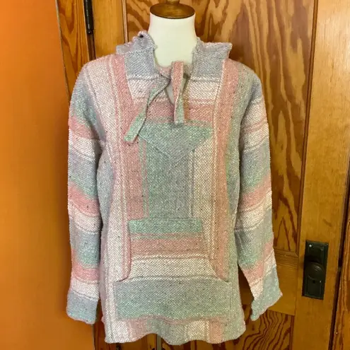Vtg Y2K girly colors Baja hoodie Size L