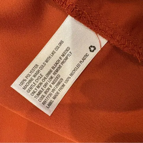 Mossimo Faux Wrap Midi Dress – Rust Terracotta – Size S Orange