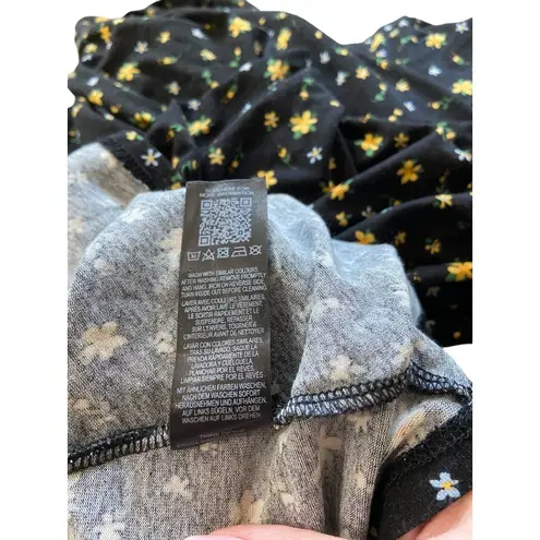 Asos Maternity Ditsy Floral Print Short Sleeve Maxi Dress Black Size 10 Bohemian