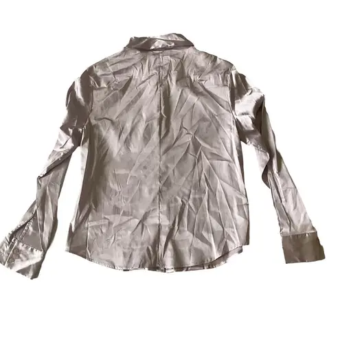 Kathy Ireland Satin Button Down