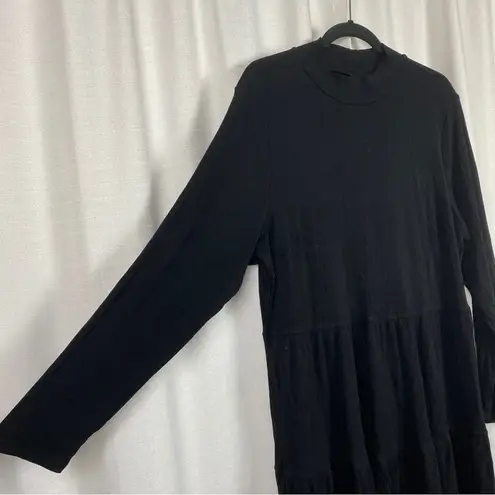 City Chic Black Knit Tier Dress Sz.L(20) NWT