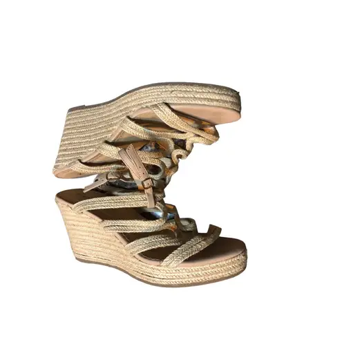 Zigi Soho Boho woven upper  tan wedge espadrilles wedge size 9