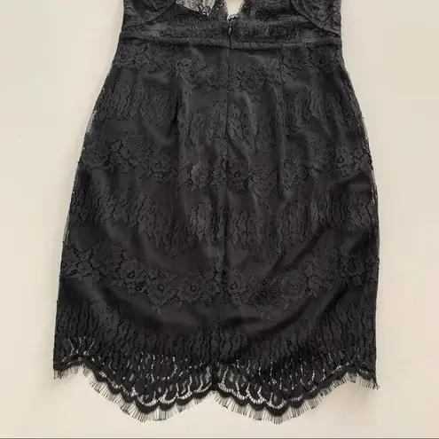 Lush Clothing Lush | Evangeline Black Lace Mini Dress Medium