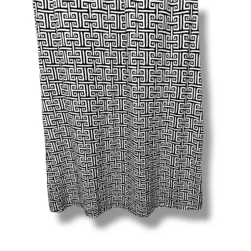 Ibkül Women's Sleeveless Mock Neck Golf Dress Black White Geometric S