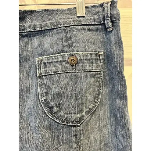 Old Navy Denim Jean Skirt Pockets Front‎ Pleat Women’s Size 8 thumbnail 7