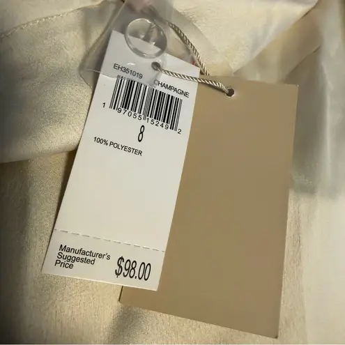 Elie Tahari Elie Champagne Wide leg dress pants satin size 8 NWT