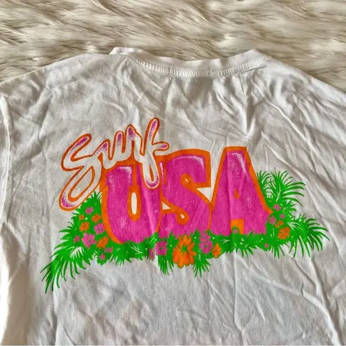 Daydreamer White Pink Beach Boys Convertible Surf Tropical Oversize USA T-Shirt