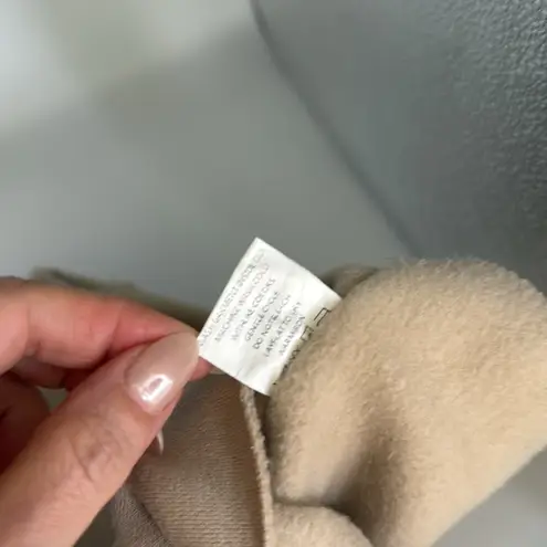 Amazhiyu Cropped Sweatshirt Long Sleeves Pullover Fleece Crop Top Medium Tan