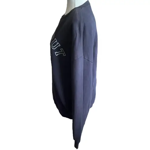 Kule Cotton Raleigh The Dropout Sweatshirt Women's XS Relaxed Crewneck Casual Blue