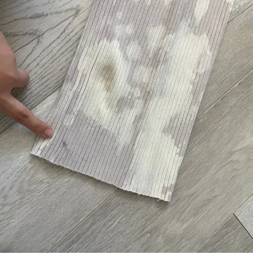 Cotton Citizen Pants tie dye ribbed flare womens Cream Purple (medium) casual