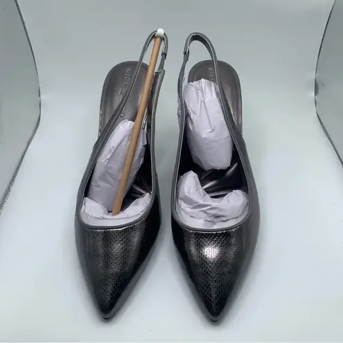 Karl Lagerfeld NWB Rosalyn Slingback Pump dark slate snake print size 10M EU 41