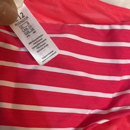 Sea Level Swim Australia bikini bottom Barbie pink White stripe New Sz 8
