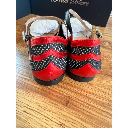 Dream Walkers Kusama Red 37 Women's Flats Handmade in Spain Size 6