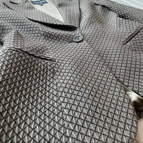 Giorgio Armani Suit Blazer Jacket Taupe Brown Gray Size 4 Borgo 21 SPA formal