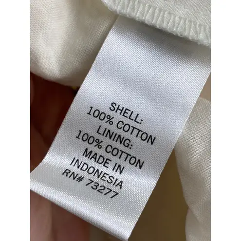 EVRI Eyelet Button Front Skirt White A