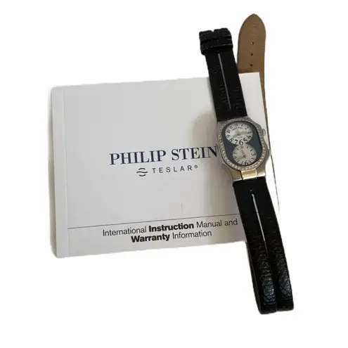 Philip Stein Diamond Teslar Watch w/extra strap