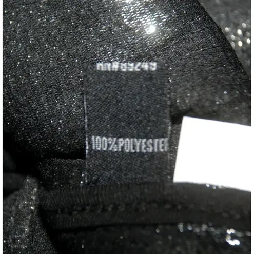 Lynn Richie All Over Sequin Silver Black Blouse Top Size M Long Sleeve Tunic Size M