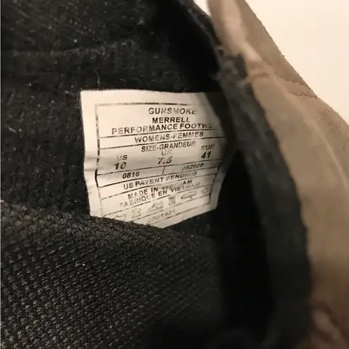 Merrell gunsmoke suede slip on mosc outdoor walking comfort shoe women size 10