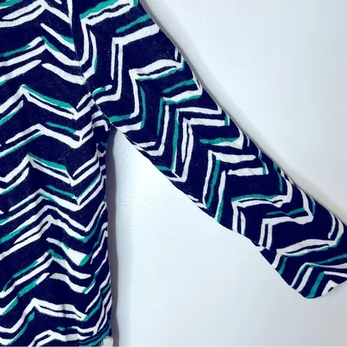 Chico's  Green and Black Linen Blend Cardigan Sweater Size‎ 1 or US M/8