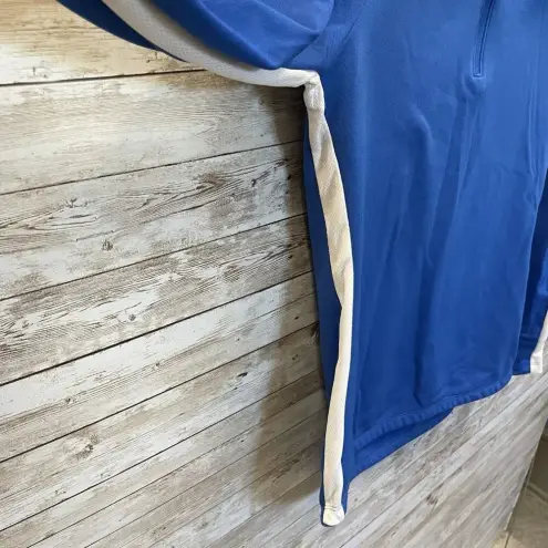 Nike  Womens S Soccer Jacket Performance Blue White Full Zip Finger Holder Sport