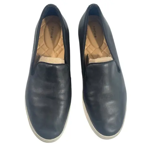 Birdies The Swift Black Leather Slip On Sneaker Women’s Size 8.5 Shoes Loafer - Image 3