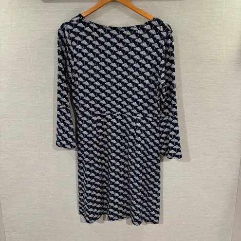 Boden Miriam Jersey Tunic Dress in Navy Parasol Size 12 Umbrella Print Blue
