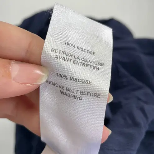 See By Chloe Dress Womens 36 Small Dark Denim Blue Mock Neck Crepe Mini