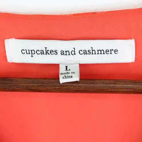 Cupcakes and Cashmere Mulholland Wrap Dress Orange Size L Orange Size L