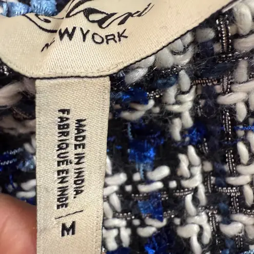 Charlotte Ronson New York Tweed Shorts Skirt Blue White Black Womens Medium