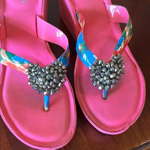 Gianni Bini  Pink Jeweled Sandals