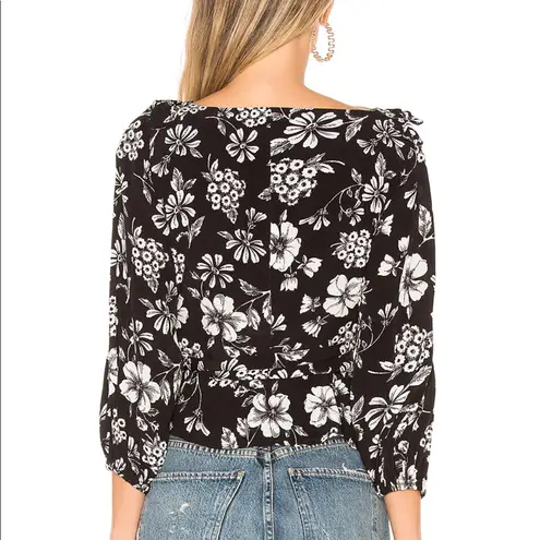 Majorelle  |Stevie Top Black Woodland Floral