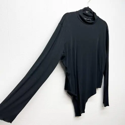 Cider Turtleneck Ribbed Bodysuit Womens 3X Stretch Casual Workwear Feminine