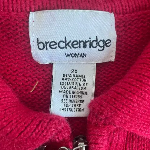 Breckenridge Women's Snowman Embellished Ugly Sweater Vest size 2X Christmas 040