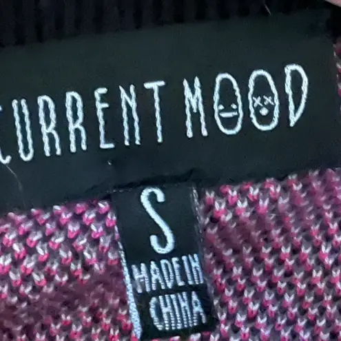 Current Mood by Dollskill Backyard Betty Argyle Mini Skirt Pink Black White S