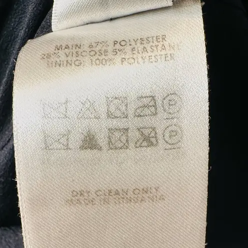 Victoria Beckham Navy Blue Midnight Turquoise Stripe Knit Shift Dress