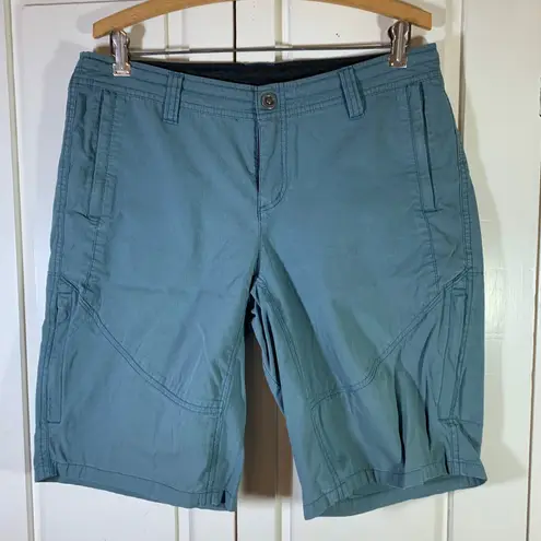 Kuhl Women's Size 12 Blue Cargo Shorts Outdoor Hiking Adventure