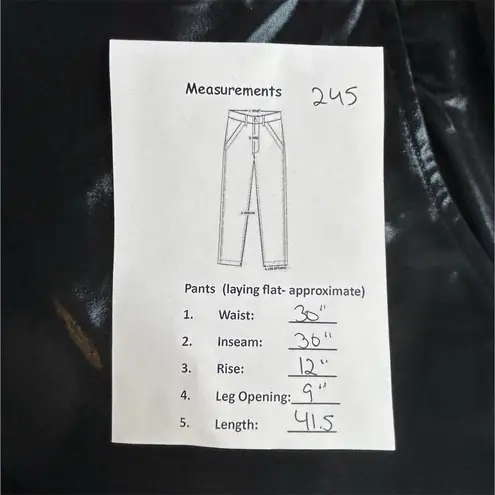 Sincerely Jules Women's Shiny Black Pants Size Large Straight Leg Casual