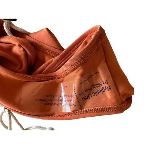 Robin Piccone women's Abi burnt orange ecru bikini bottoms size Small NEW $98 - Image 9