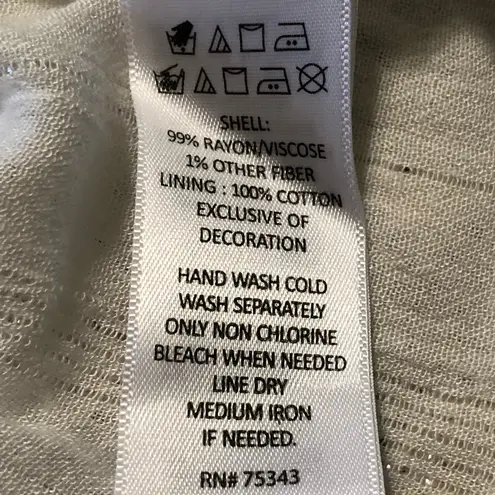 NEW Rachel Zoe White Embroidered Boho Swing Top S Long Sleeves thumbnail 9