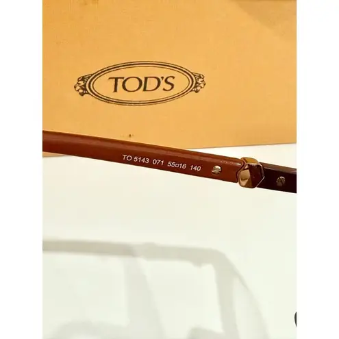 Tod's NWT TO5143 071 Bordeaux Maroon Acetate Frame Optical Rectangle Eyeglass