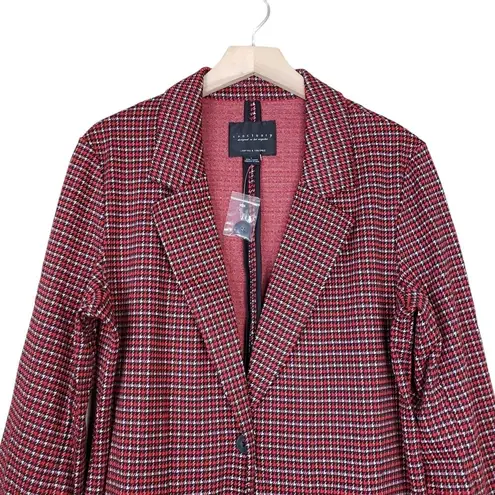 Sanctuary  Womens L Catalina Notch Lapel Plaid Print Coat NEW