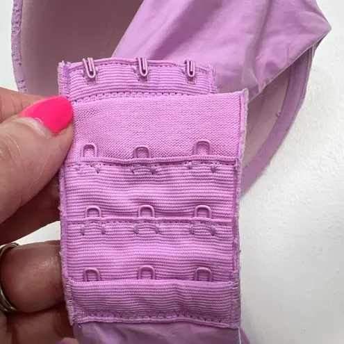 Maidenform 36D Bra Demi T-Shirt Purple Lace Lightly Padded Underwire DM7543