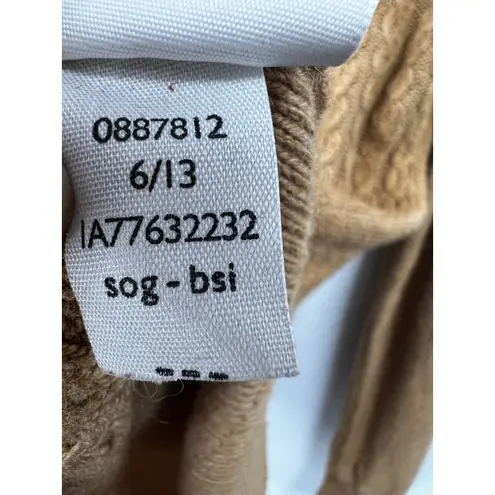 Tommy Hilfiger  Women's Sweater Medium Cable Knit Pullover Stretch Buckles‎ Brown