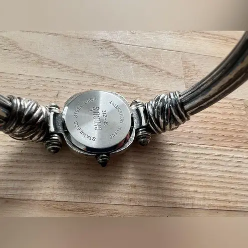 Chico's Chico’s Ladies Watch Stainless Hinged Cuff Bracelet Square Pearl Dial