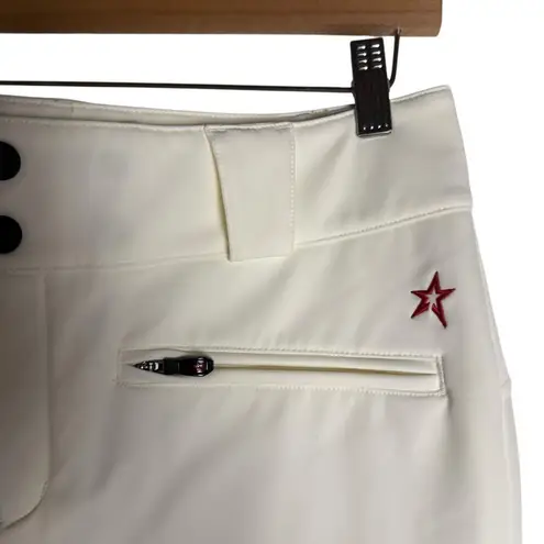 Perfect Moment White Rainbow Chevron Flare Leg Nylon Waterproof Ski Pants Size L Size L