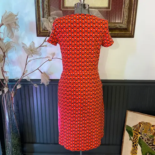 Boden Phoebe Orange Popsicle Tulip Print Cotton Dress w Pockets