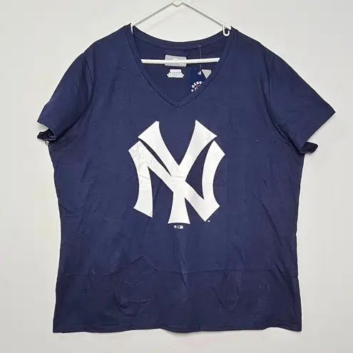 Fanatics New York Yankees - Navy - Team Primary Logo V-Neck T-Shirt Women's 3XL