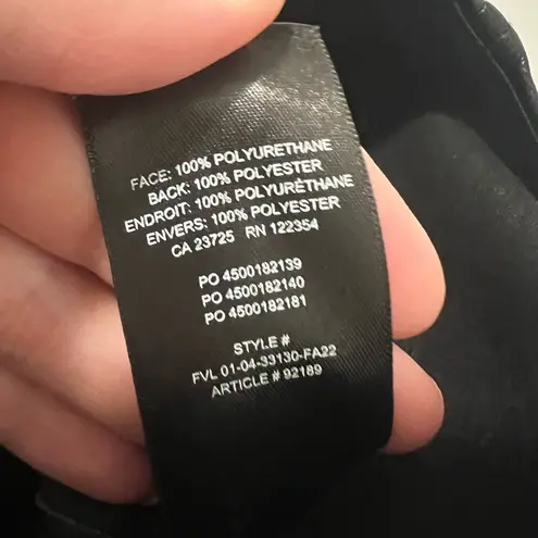 Babaton Aritzia Pelli Hip Shirt Faux Leather Jacket