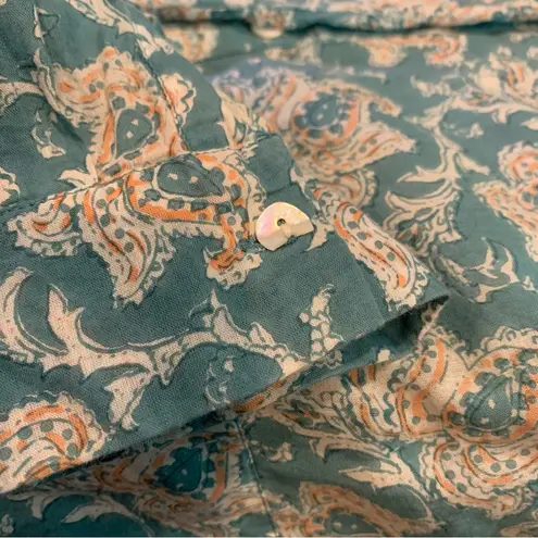 Roller Rabbit Blue Paisley Button Down Shirt